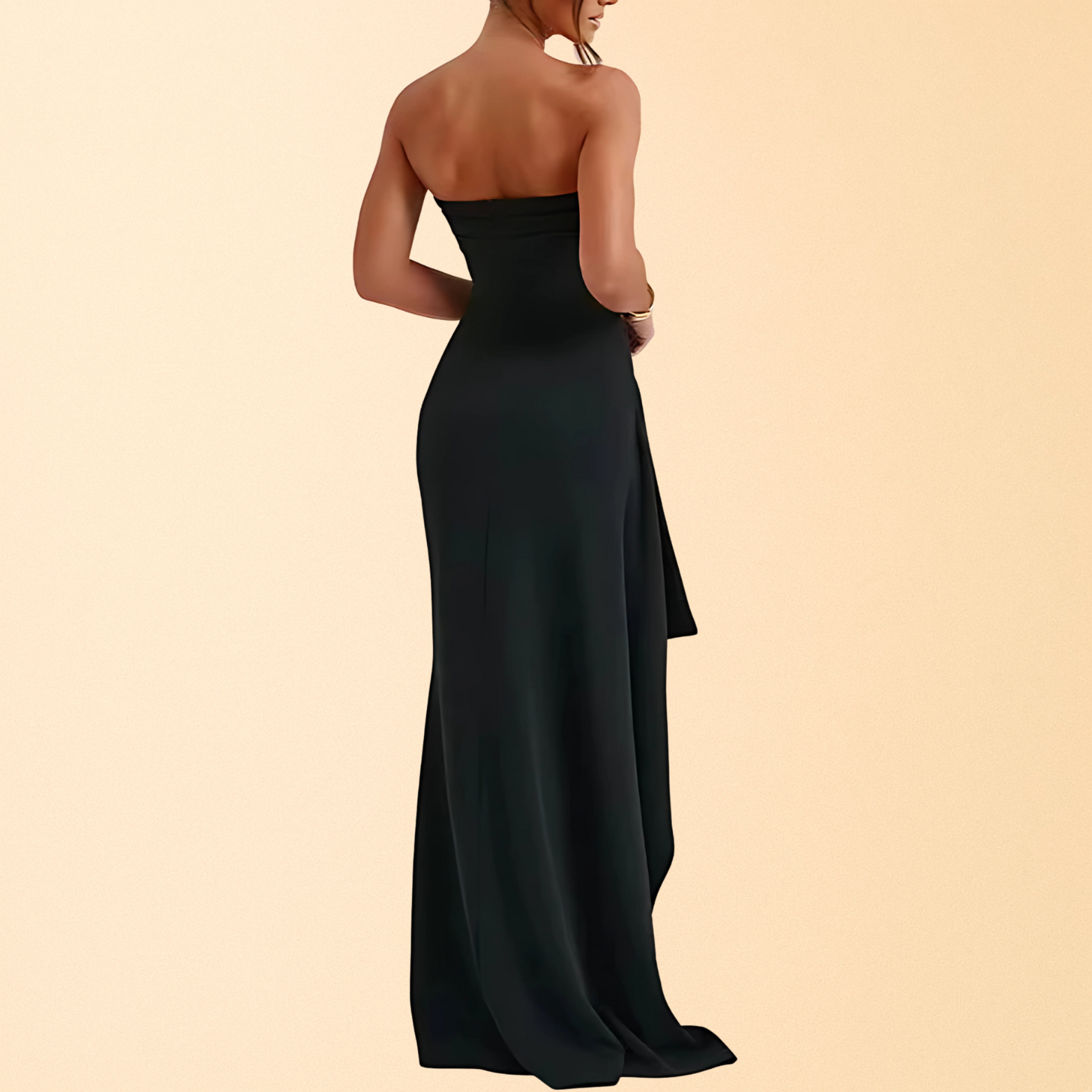 Maxi jurk met hoge split en minimalistisch ontwerp