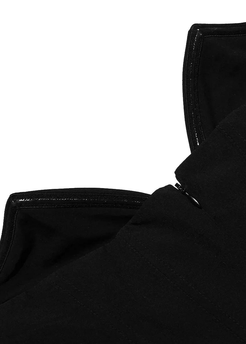 Isabella Strapless Jurk – Zwarte A-lijn jurk zonder bandjes