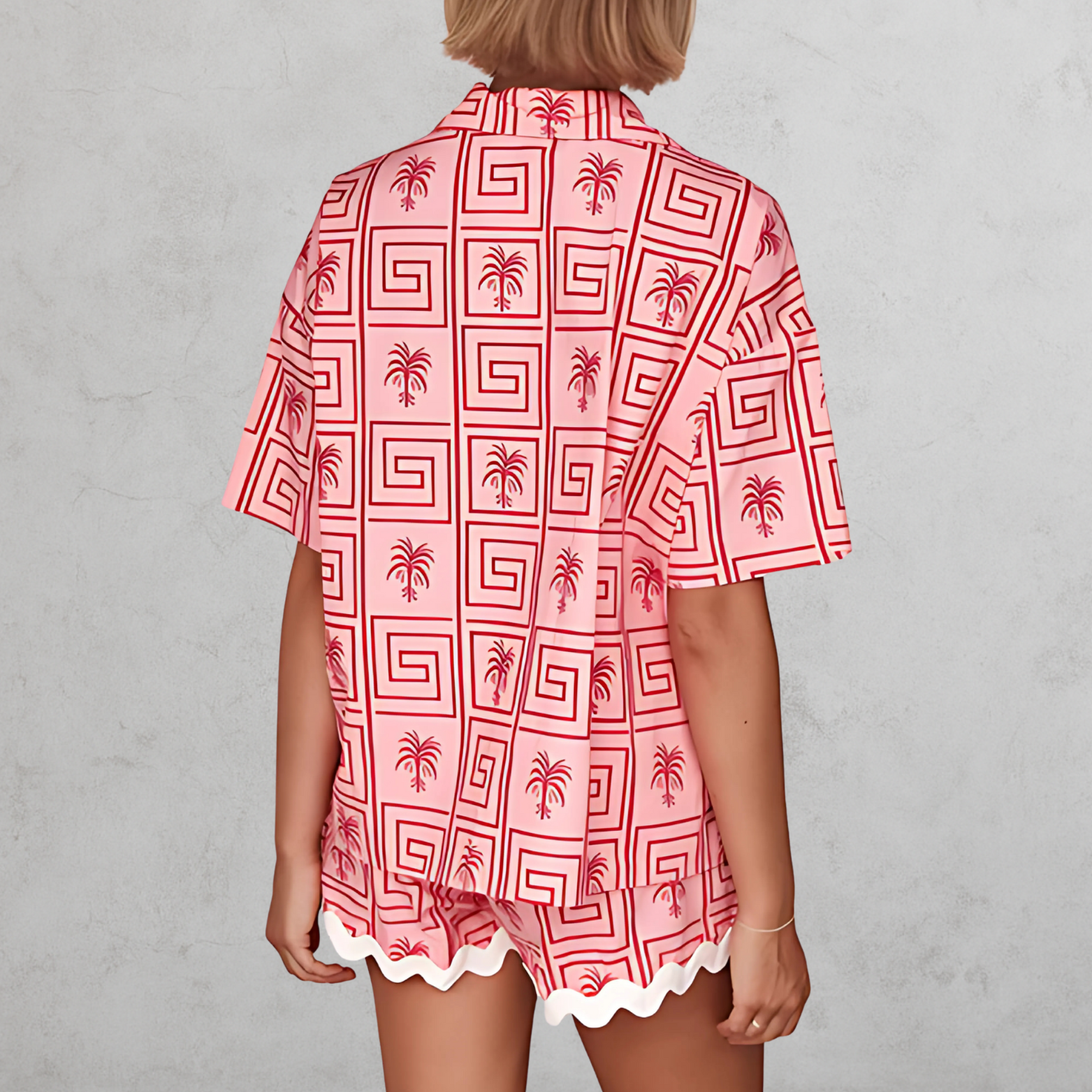 2-delige dames zomerset met korte mouwen en short