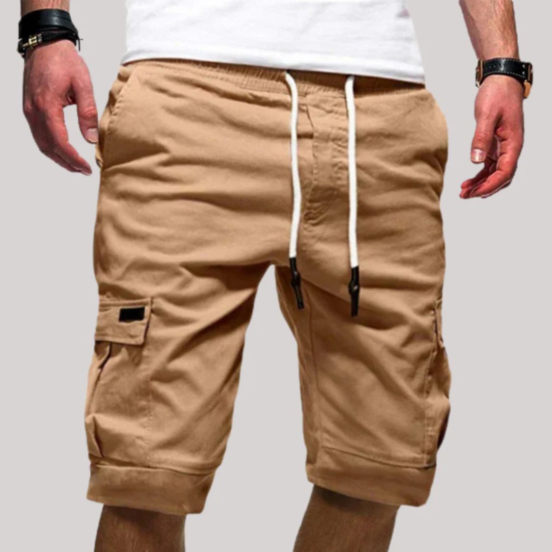 Cargo Short Heren met Trekkoord en Meerdere Zakken