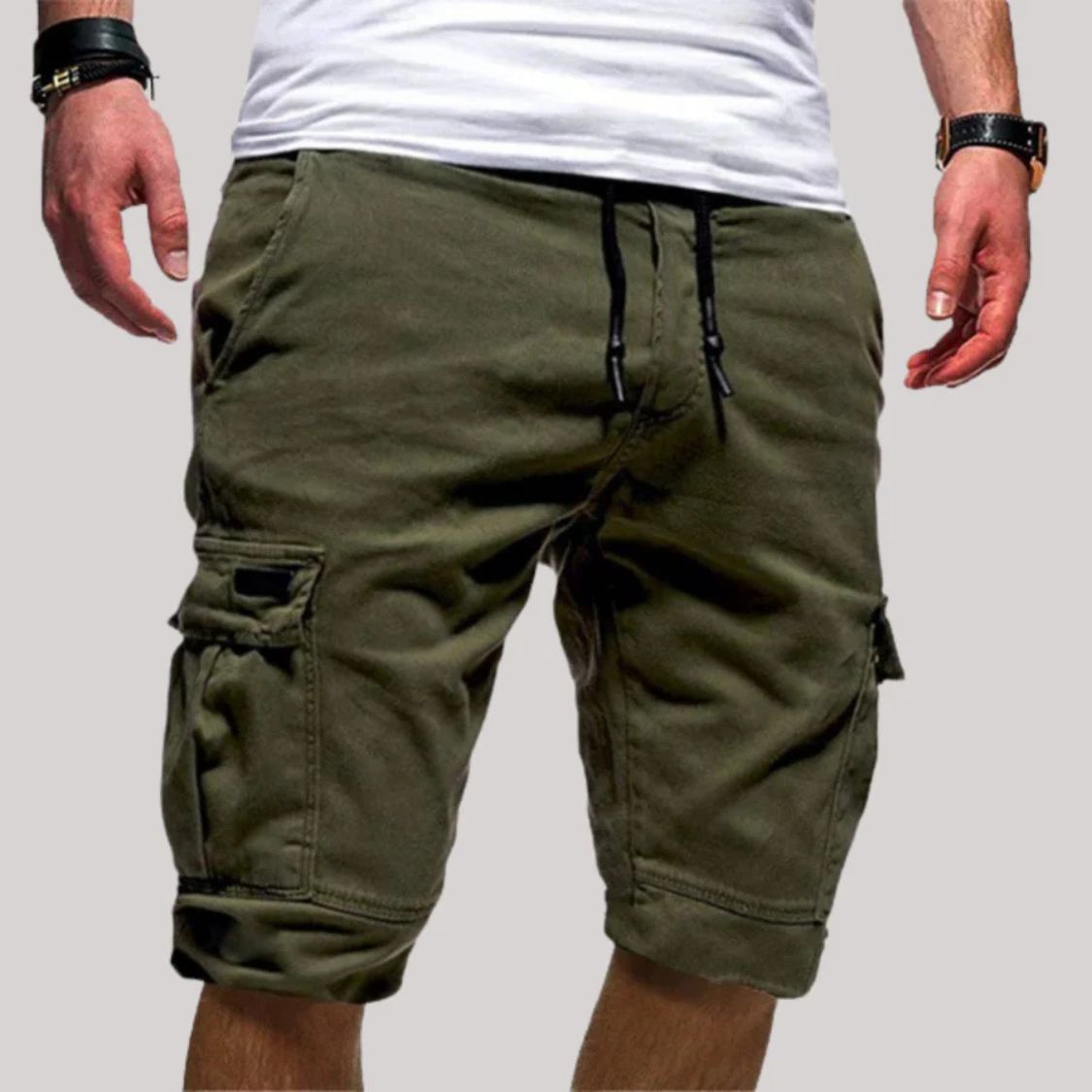Cargo Short Heren met Trekkoord en Meerdere Zakken