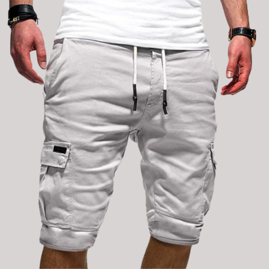 Cargo Short Heren met Trekkoord en Meerdere Zakken
