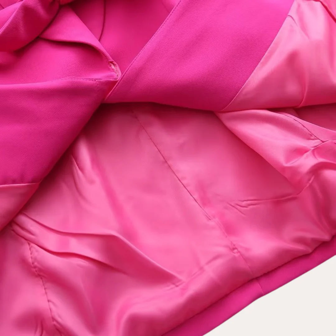 Dames Blazer en Broek Set met Strikceintuur