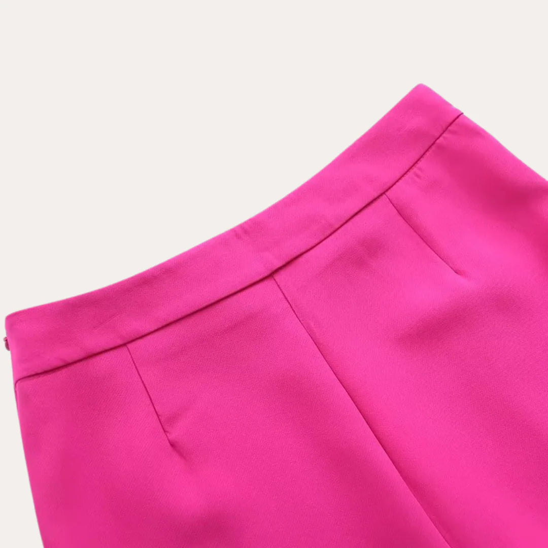 Dames Blazer en Broek Set met Strikceintuur