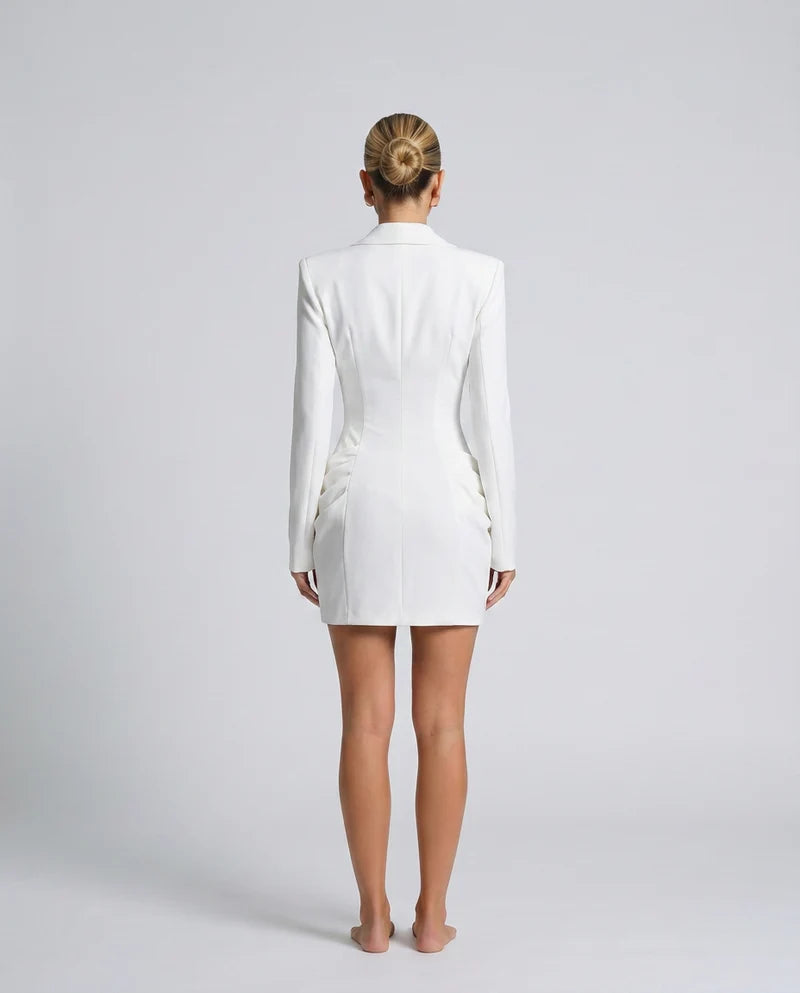 Dames Blazerjurk met Corsettaille en Reverskraag