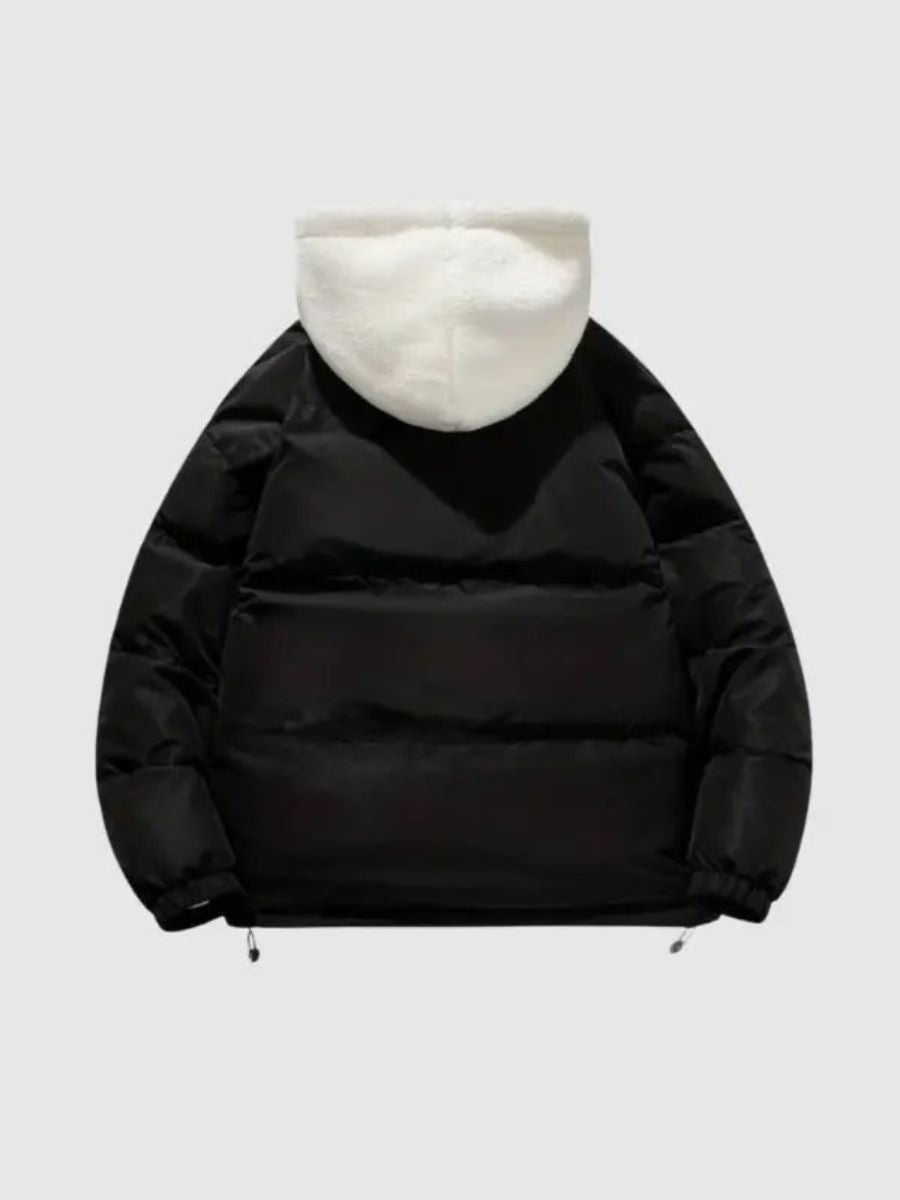 Dames Gewatteerde Winterjas met Capuchon en Pluche Binnenvoering