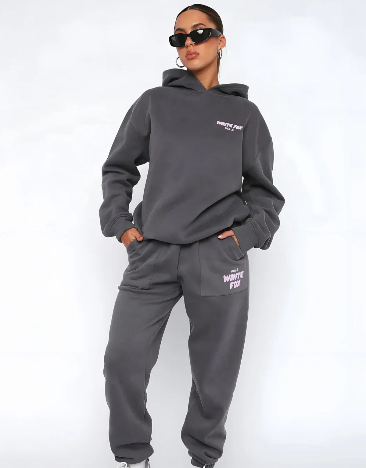 Dames Hoodie en Joggingbroek Set met Relaxed Fit
