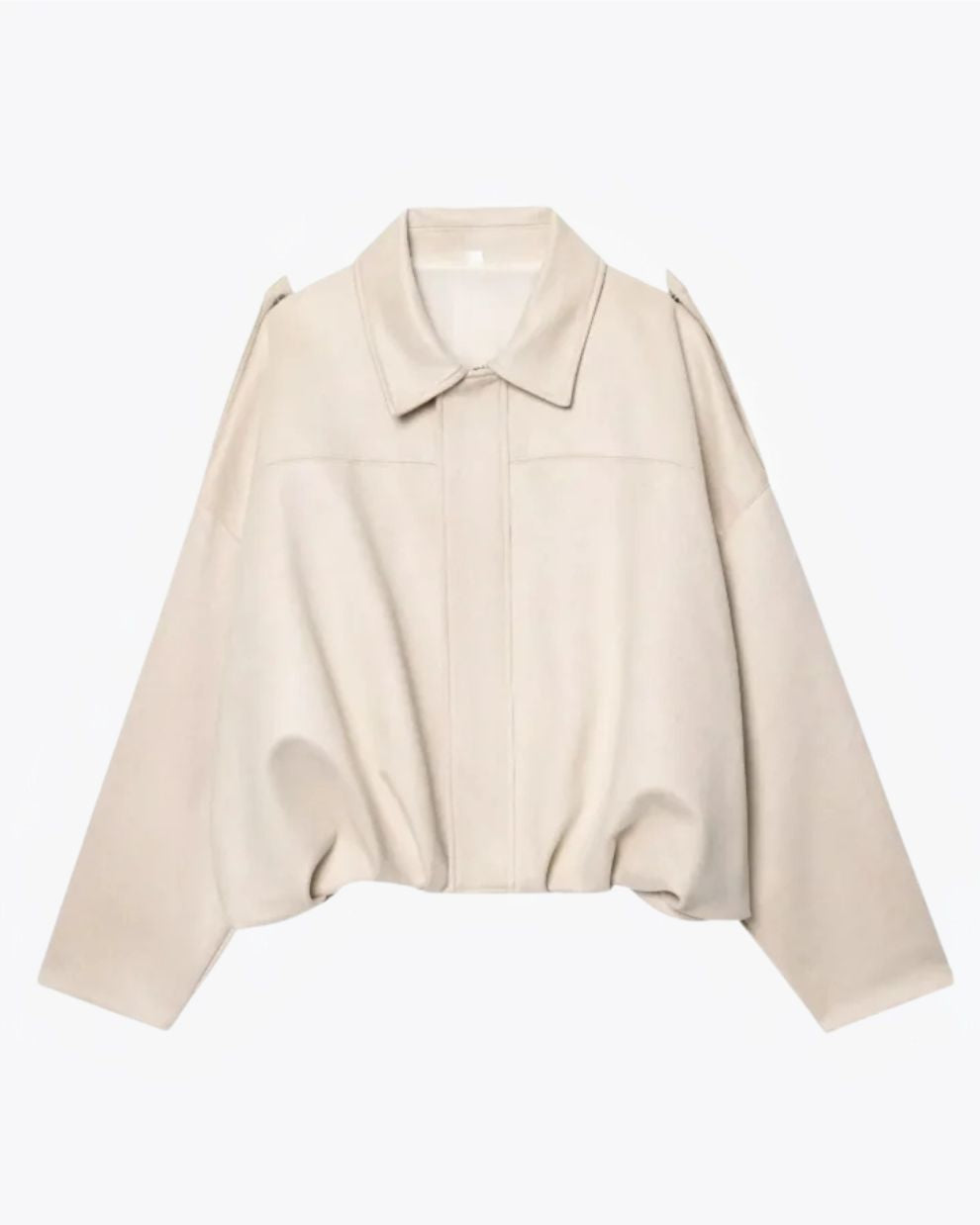 Dames Jas met Oversized Pasvorm en Suède-look