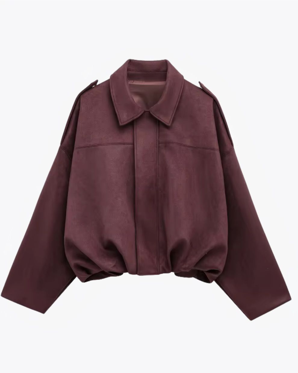 Dames Jas met Oversized Pasvorm en Suède-look