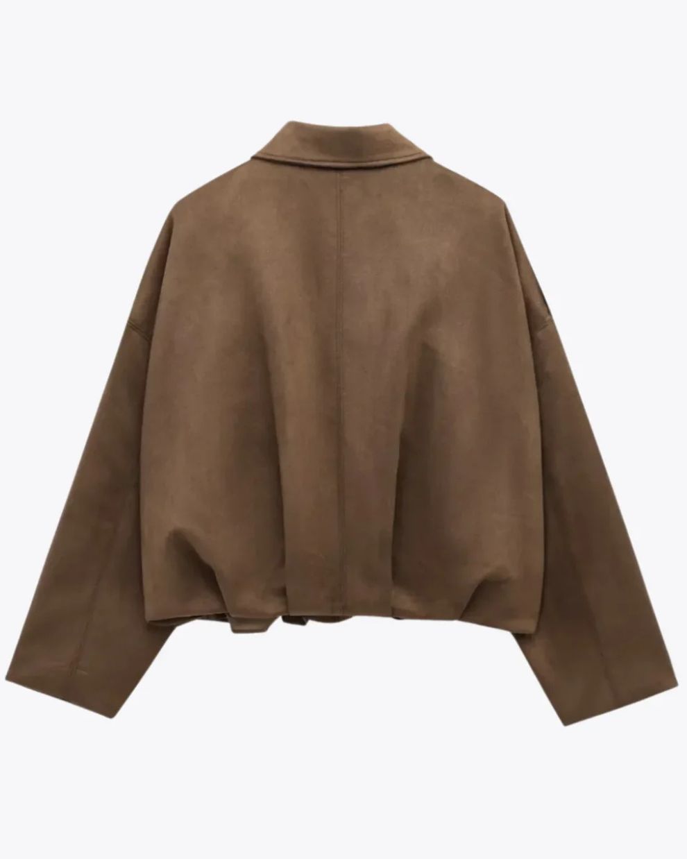 Dames Jas met Oversized Pasvorm en Suède-look