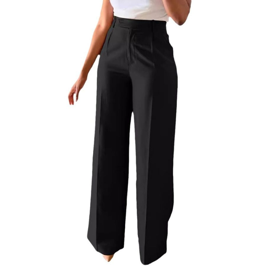 Dames Pantalon met Hoge Taille en Wijde Pijpen