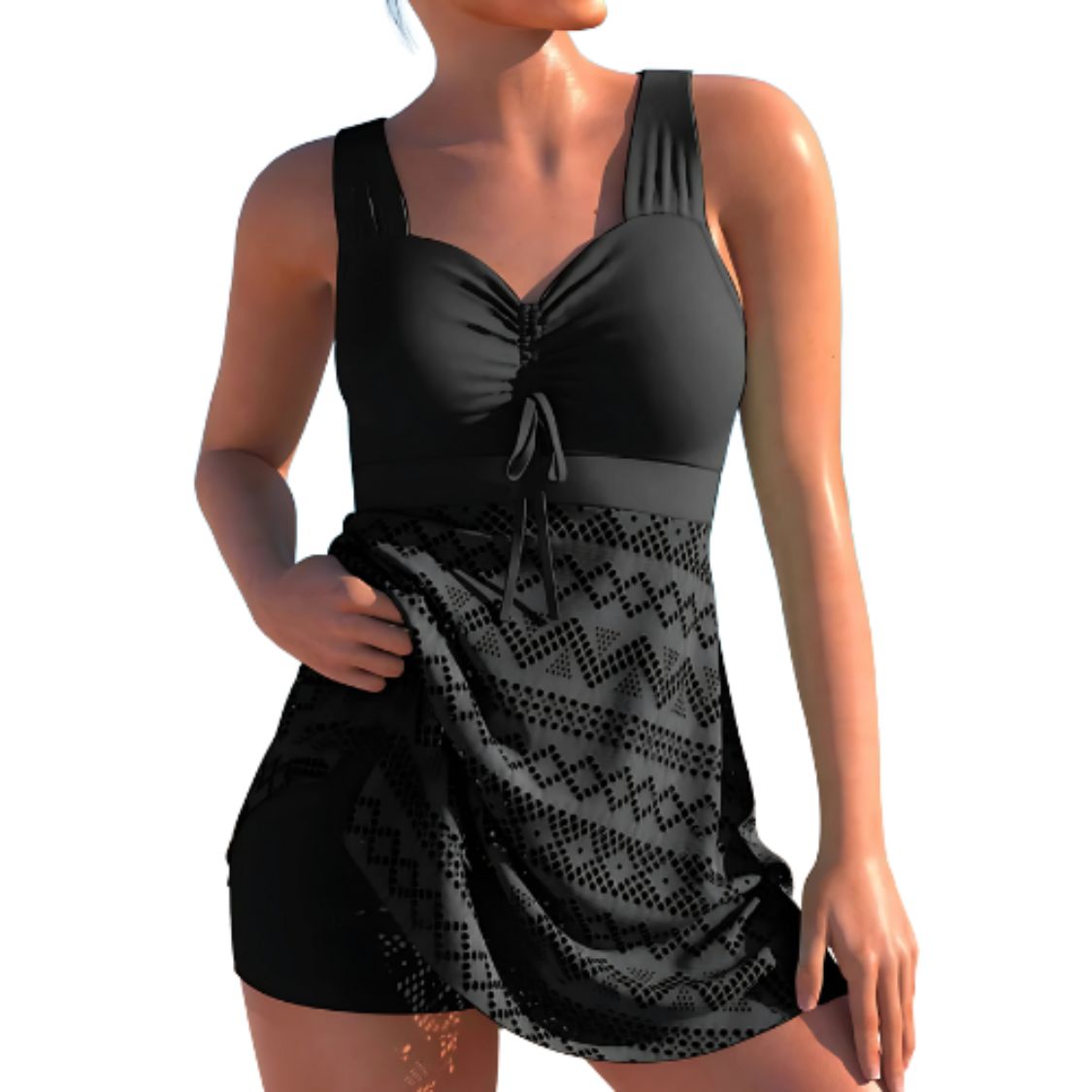 Dames Tankini met Top en Shorts