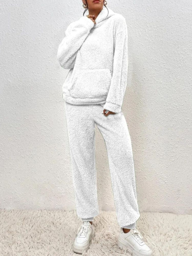 Dames Teddy Loungewear Set met Hoodie en Broek