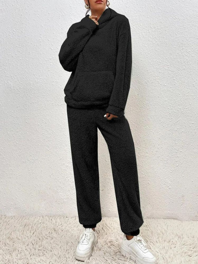 Dames Teddy Loungewear Set met Hoodie en Broek
