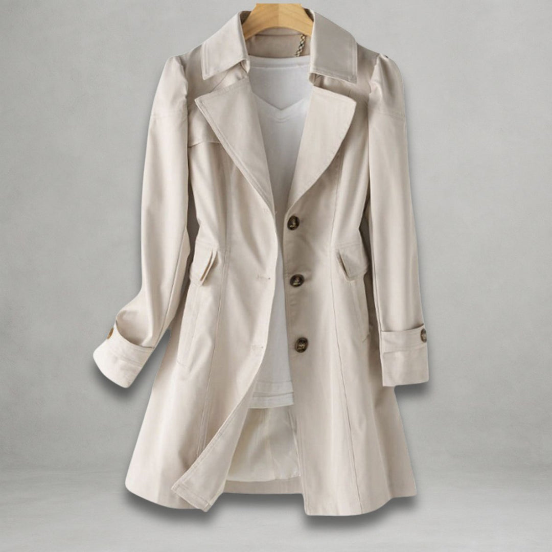 Dames Trenchcoat met Knoopsluiting en Klepzakken