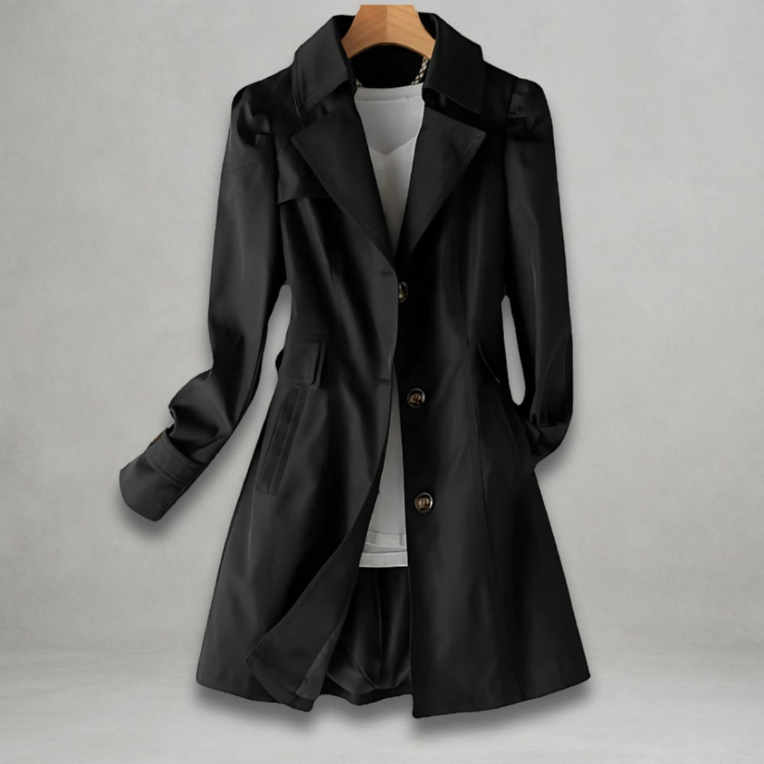 Dames Trenchcoat met Knoopsluiting en Klepzakken