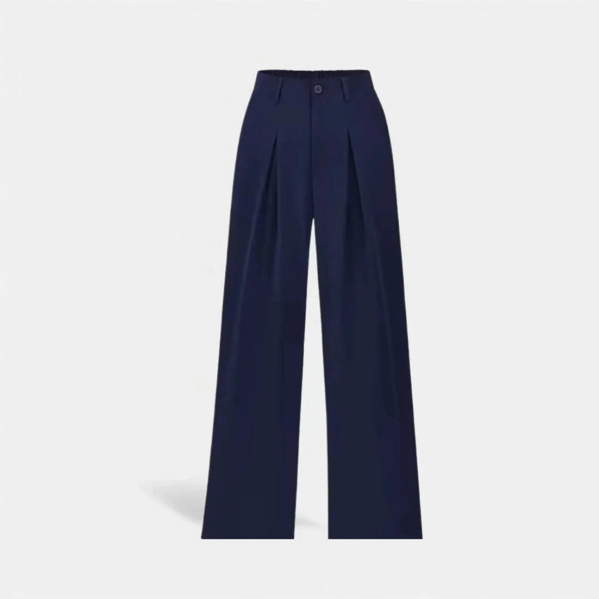Dames Wijde Broek met Plooien en Hoge Taille