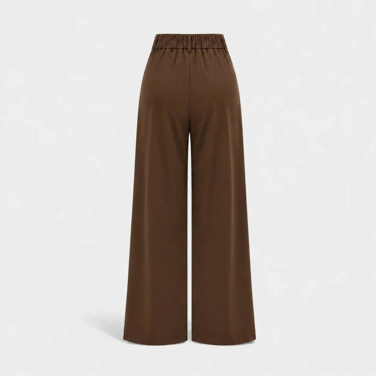 Dames Wijde Broek met Plooien en Hoge Taille