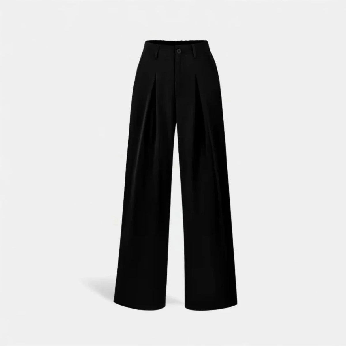 Dames Wijde Broek met Plooien en Hoge Taille
