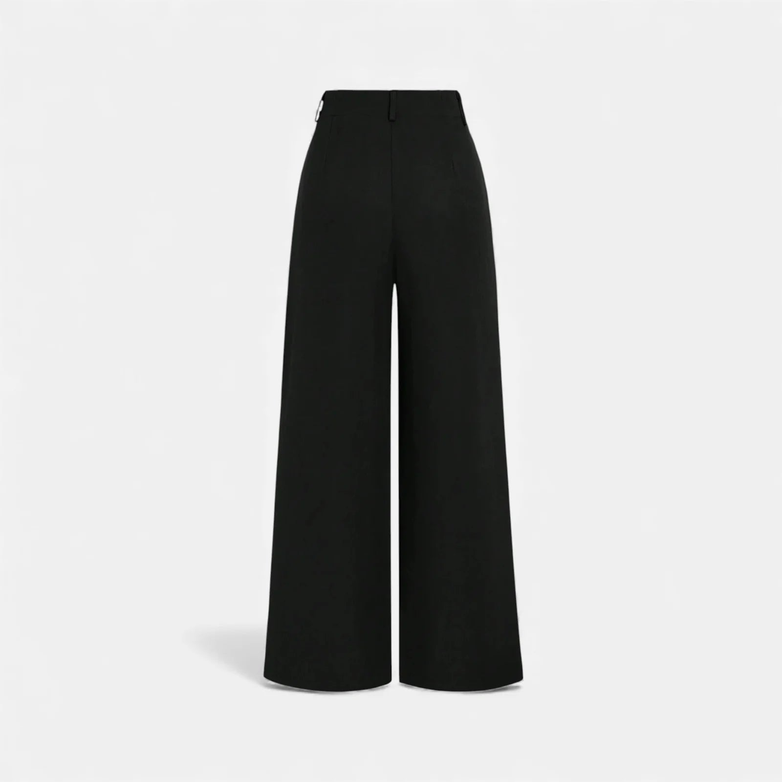Dames Wijde Broek met Plooien en Hoge Taille