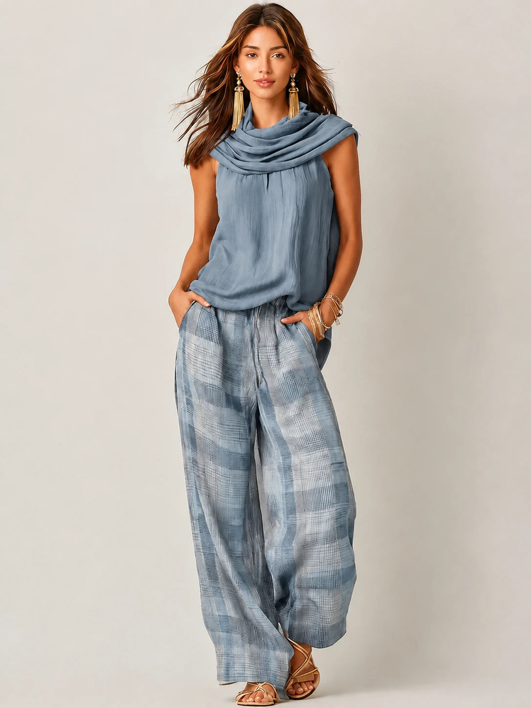 Dames Zomerset met Mouwloze Top en Lange Broek