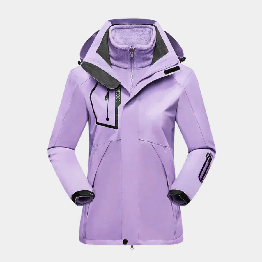 Dames Outdoor Jas met Waterafstotende Buitenlaag en Fleece Voering