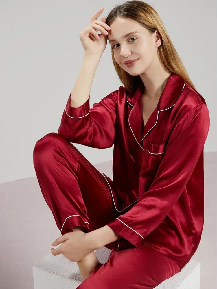 Damespyjama Tweedelig met Satijnlook