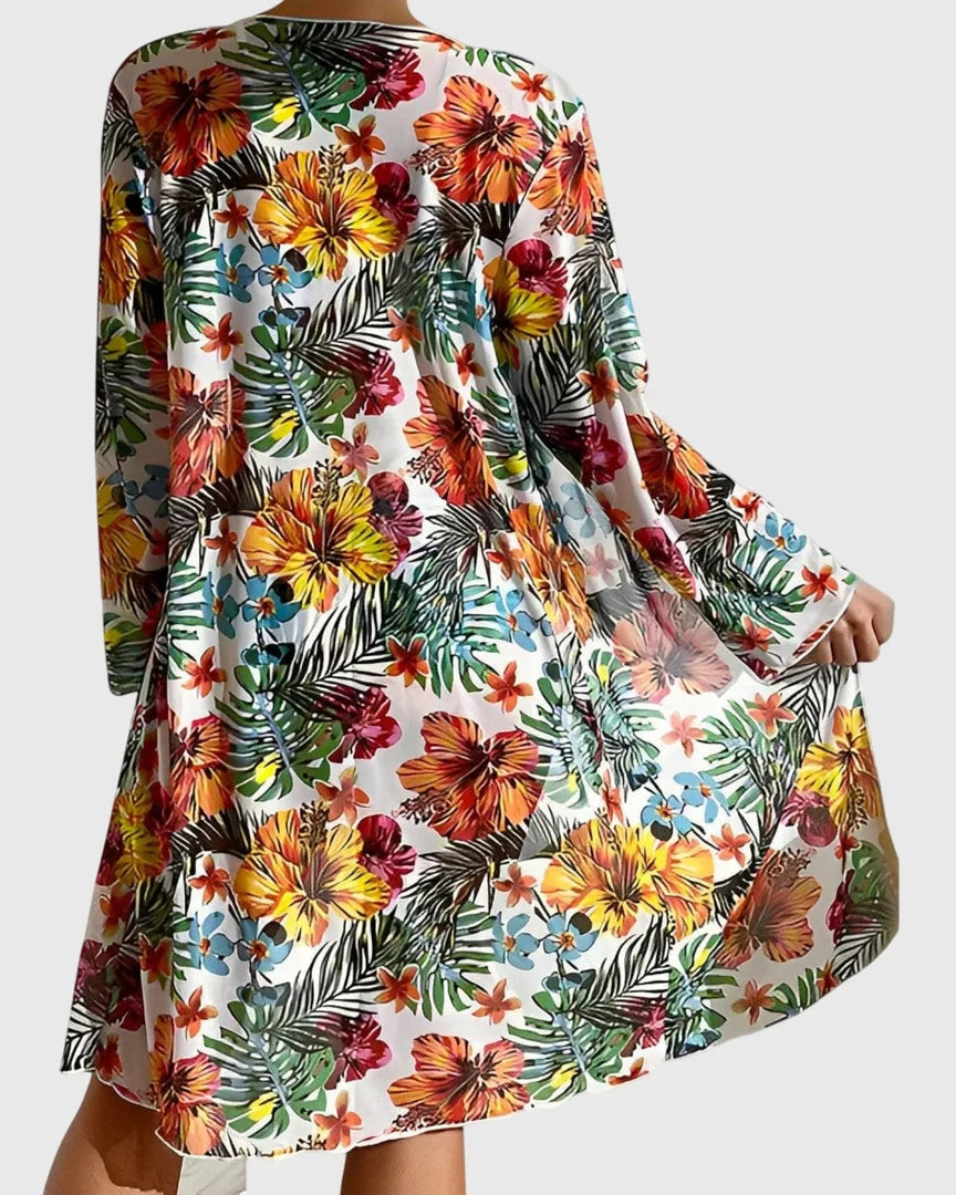 Driedelige Dames Bikini Set met Bloemenprint