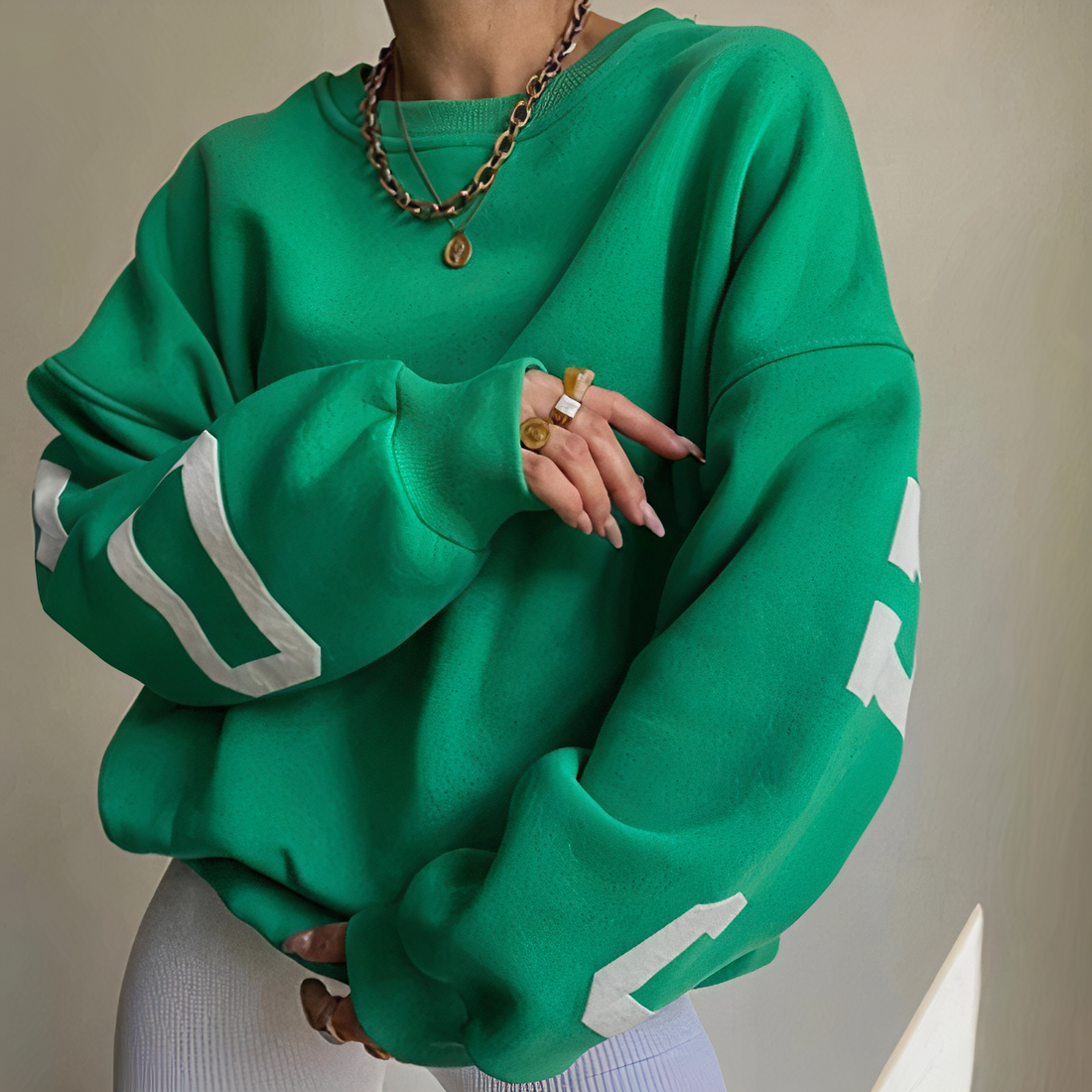Oversized pullover met ronde hals voor dames