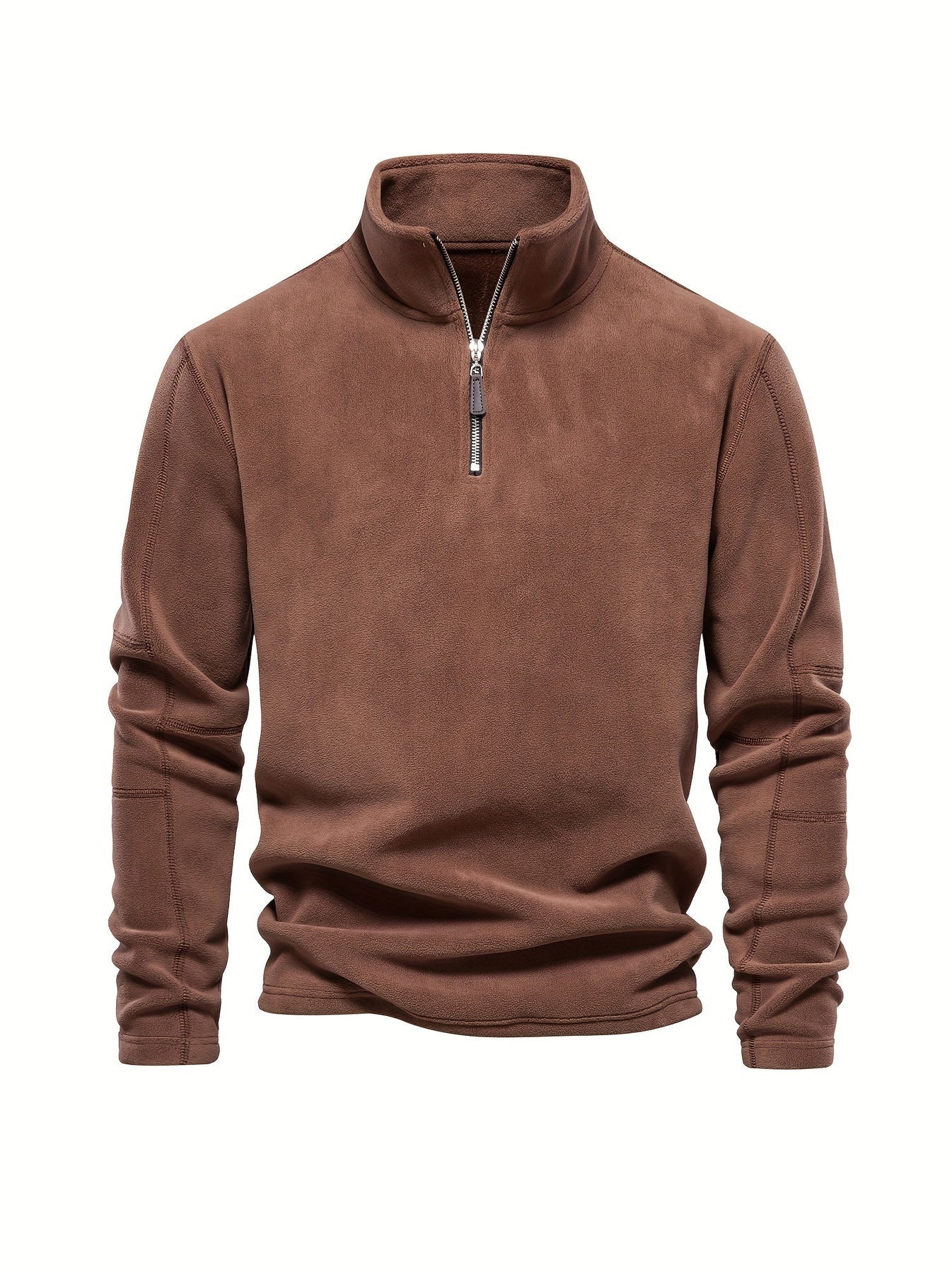 Fleece sweatshirt met halve rits voor heren