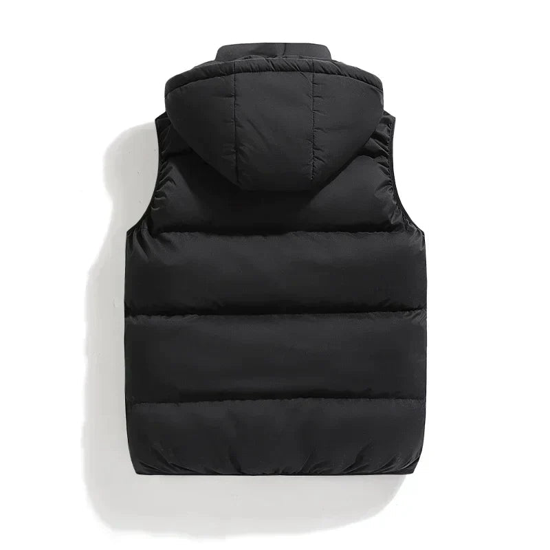 Gewatteerde Bodywarmer Heren met Capuchon en Ritssluiting