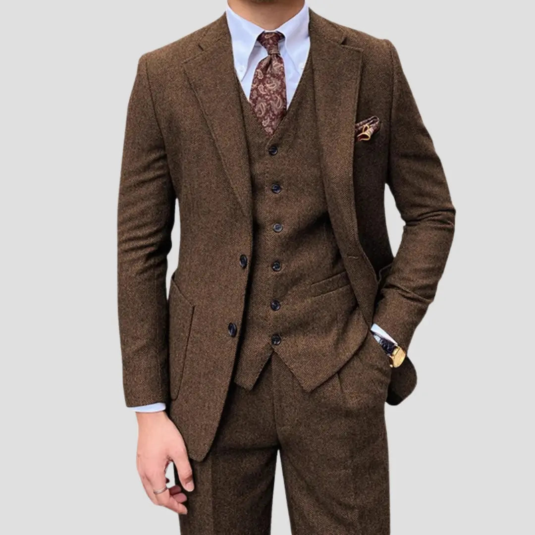 Heren 3-Delig Pak met Blazer, Gilet en Pantalon