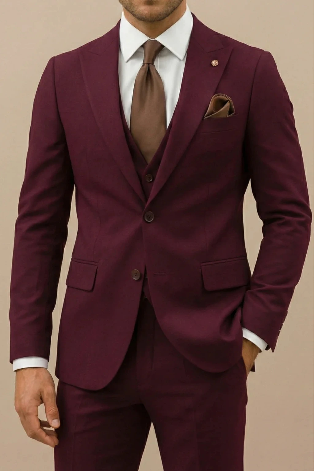 Heren 3-delig Zomerpak met Blazer, Gilet en Broek
