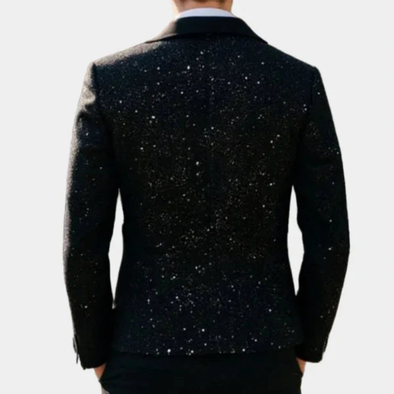 Heren Blazer met Glitters en Sjaalkraag
