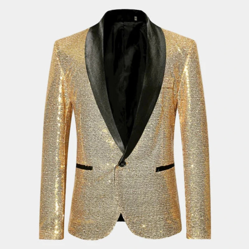 Heren Blazer met Glitters in Smokingstijl