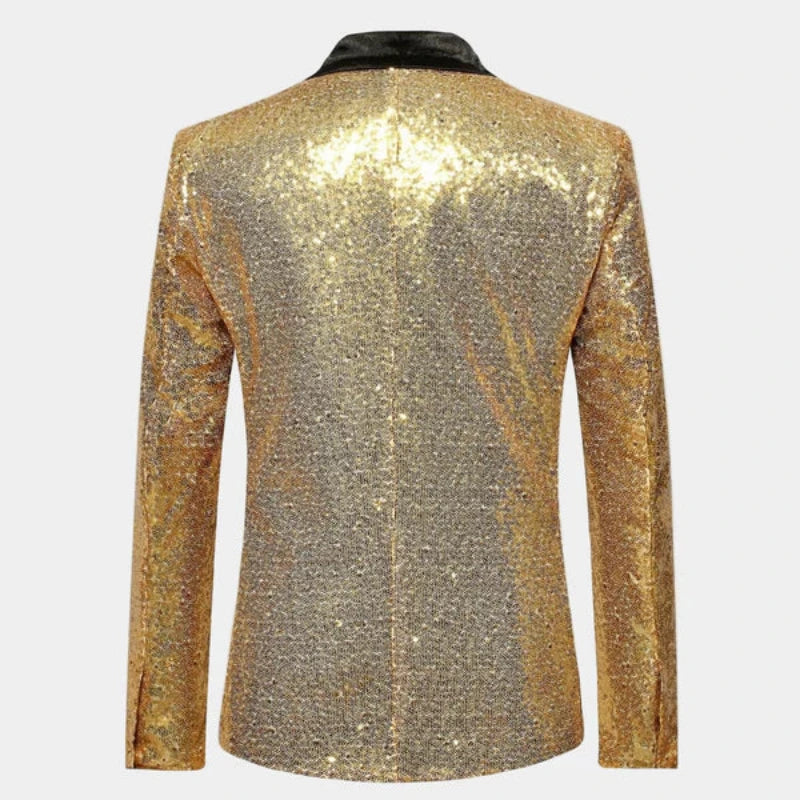 Heren Blazer met Glitters in Smokingstijl