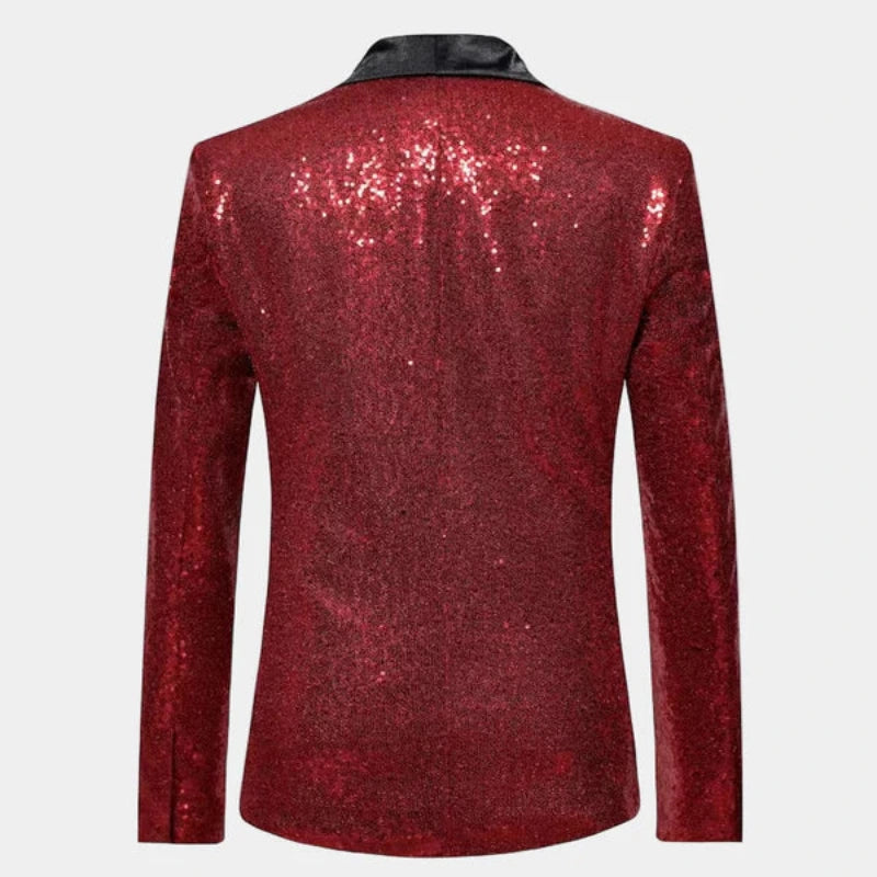 Heren Blazer met Glitters in Smokingstijl