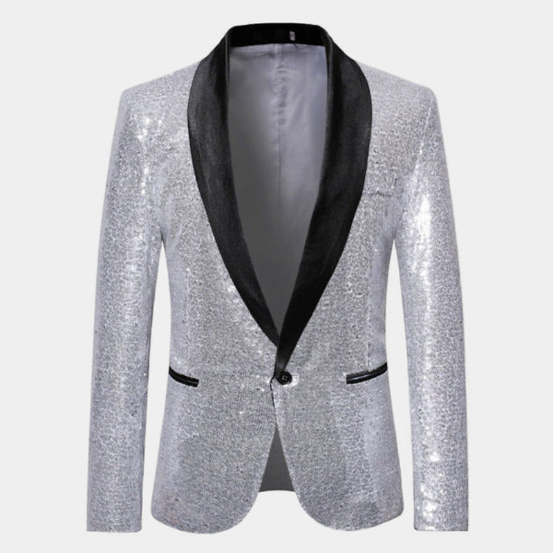 Heren Blazer met Glitters in Smokingstijl