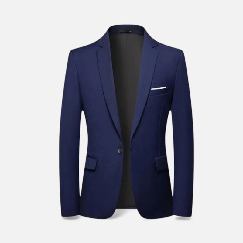 Heren Blazer met Reverskraag, Borstzak en Klepzakken