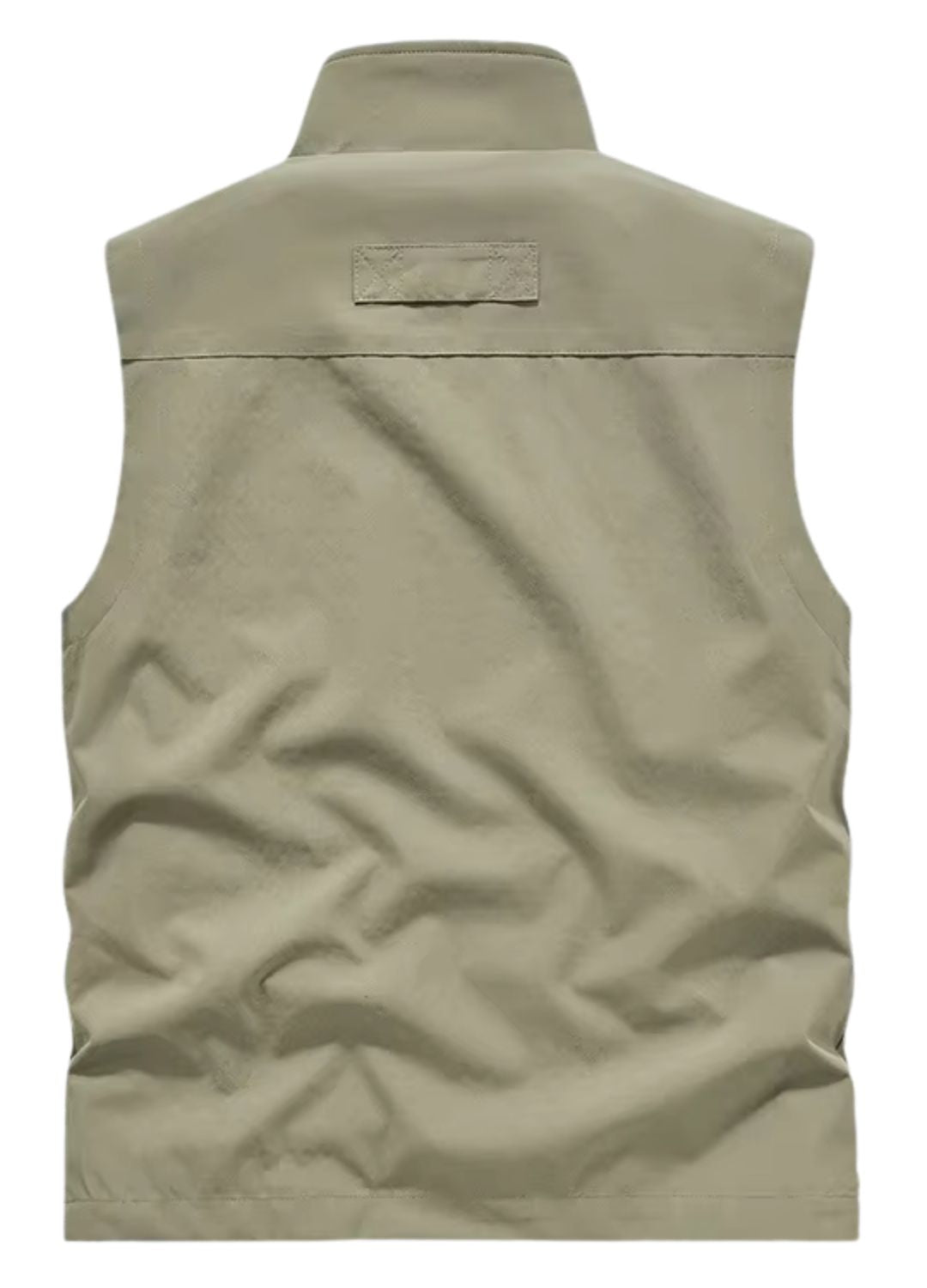 Heren Cargo Bodywarmer met Opstaande Kraag en Ritssluiting