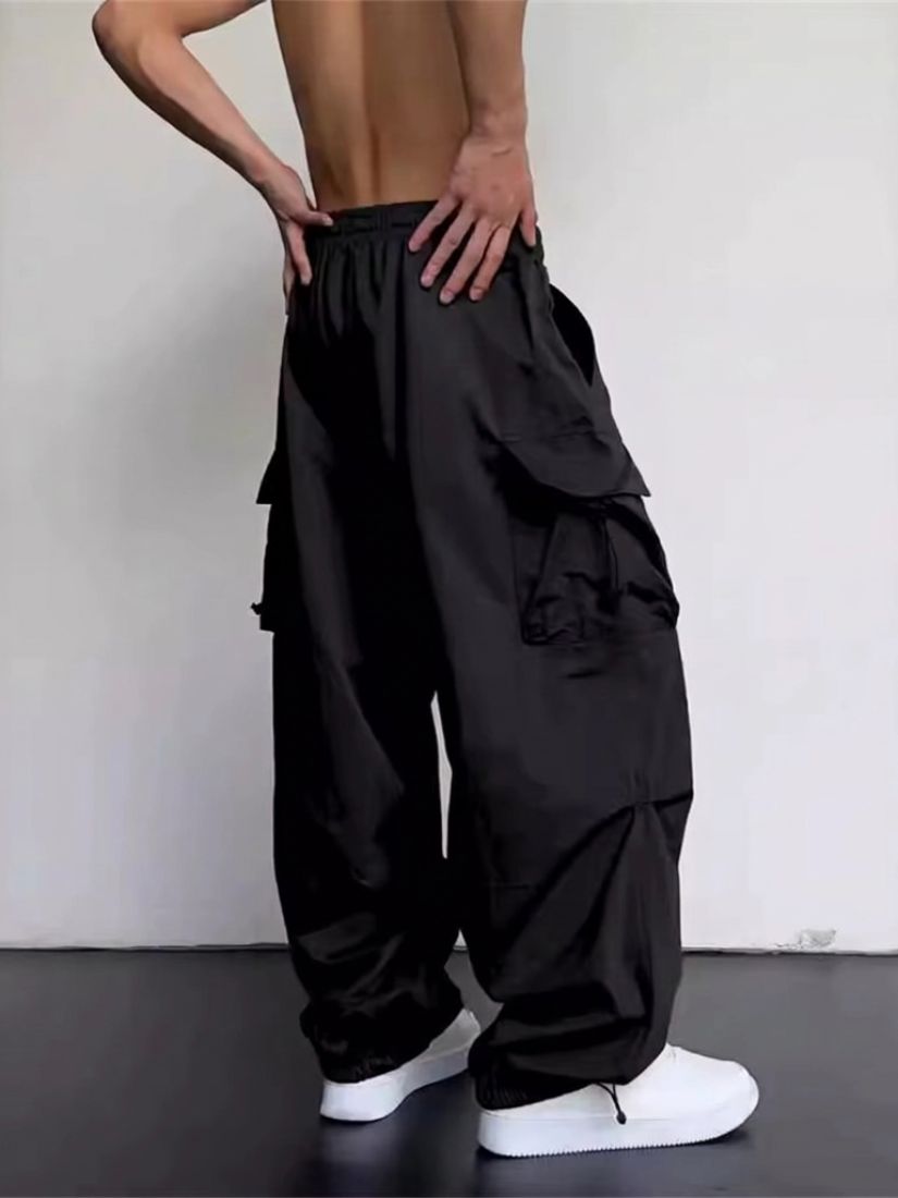 Heren Cargo Broek met Elastische Tailleband en Klepzakken