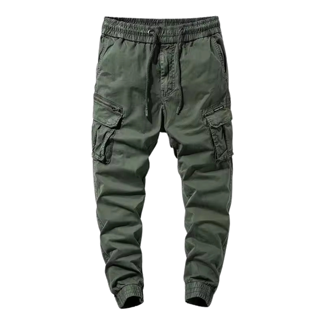 Heren Cargo Jogger Broek met Meerdere Zakken en Elastische Enkelboorden