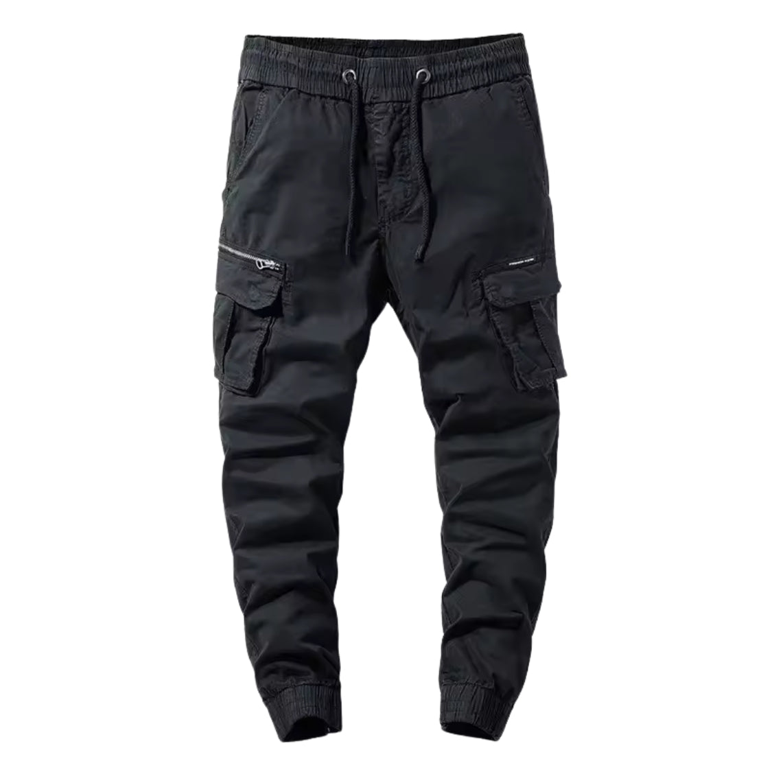 Heren Cargo Jogger Broek met Meerdere Zakken en Elastische Enkelboorden