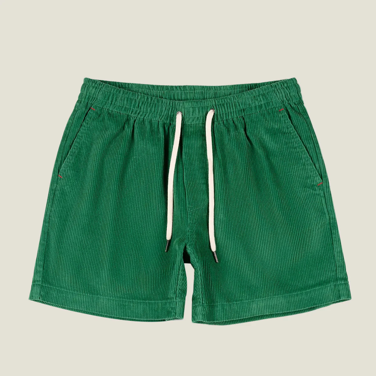 Heren Corduroy Korte Broek met Steekzakken en Losse Pasvorm