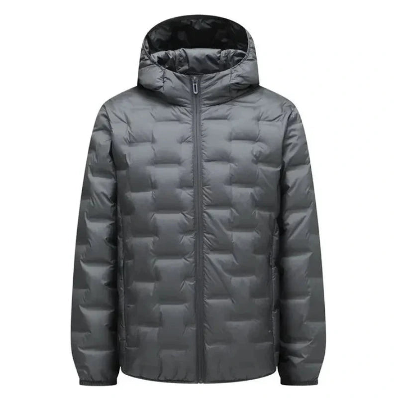 Heren Gewatteerde Winterjas met Zijzakken en Capuchon
