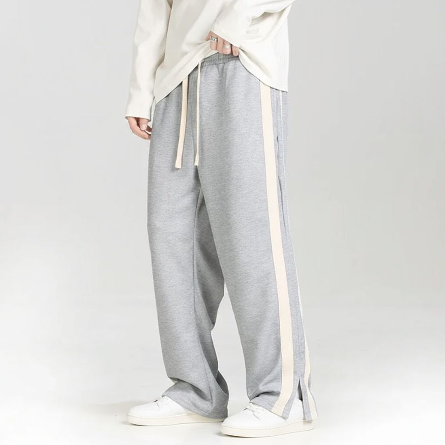 Heren Joggingbroek met Strepen en Elastische Tailleband