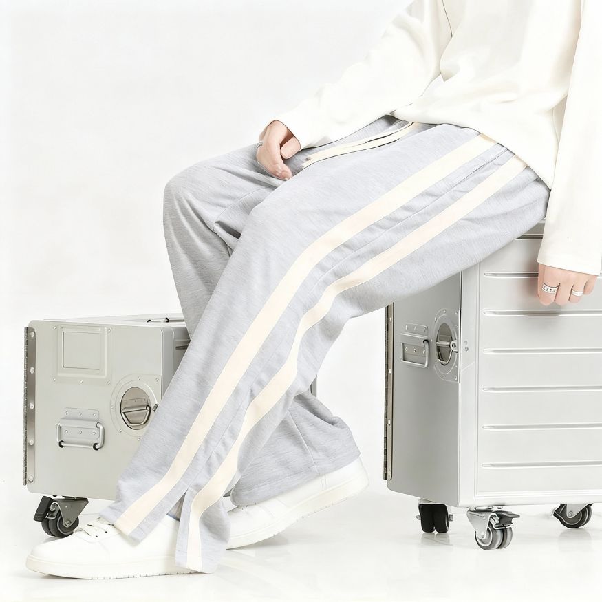 Heren Joggingbroek met Strepen en Elastische Tailleband