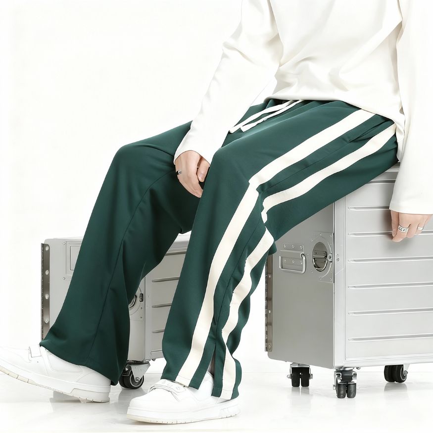 Heren Joggingbroek met Strepen en Elastische Tailleband
