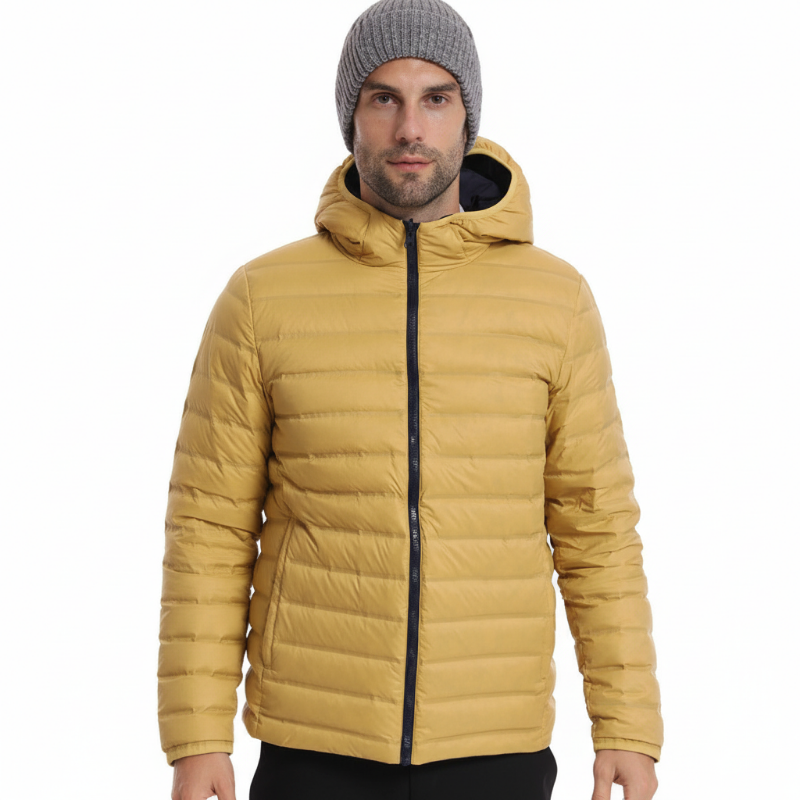 Heren Lichtgewicht Gewatteerde Winterjas met Capuchon