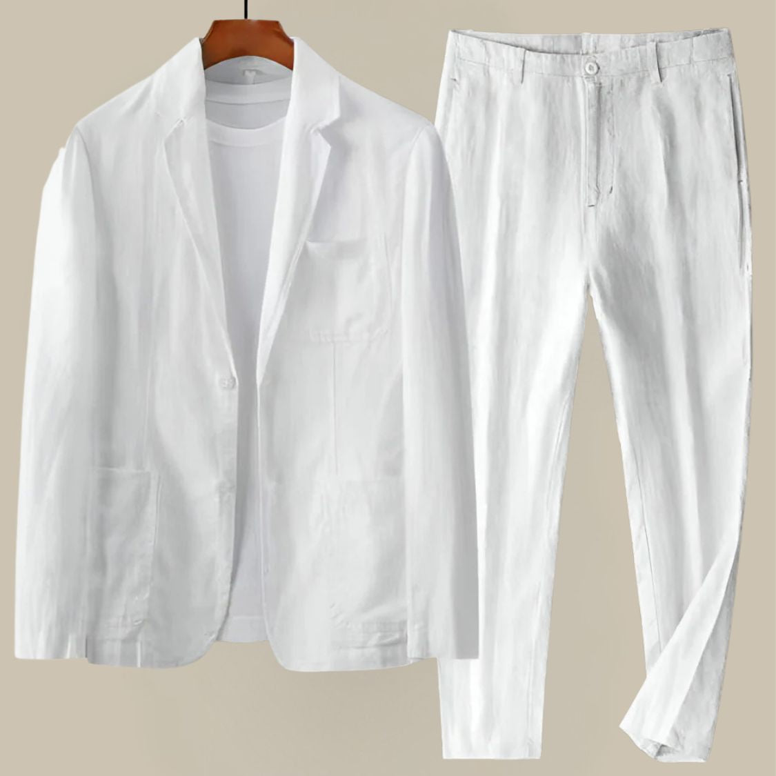 Heren Linnen Pak met Blazer en Broek